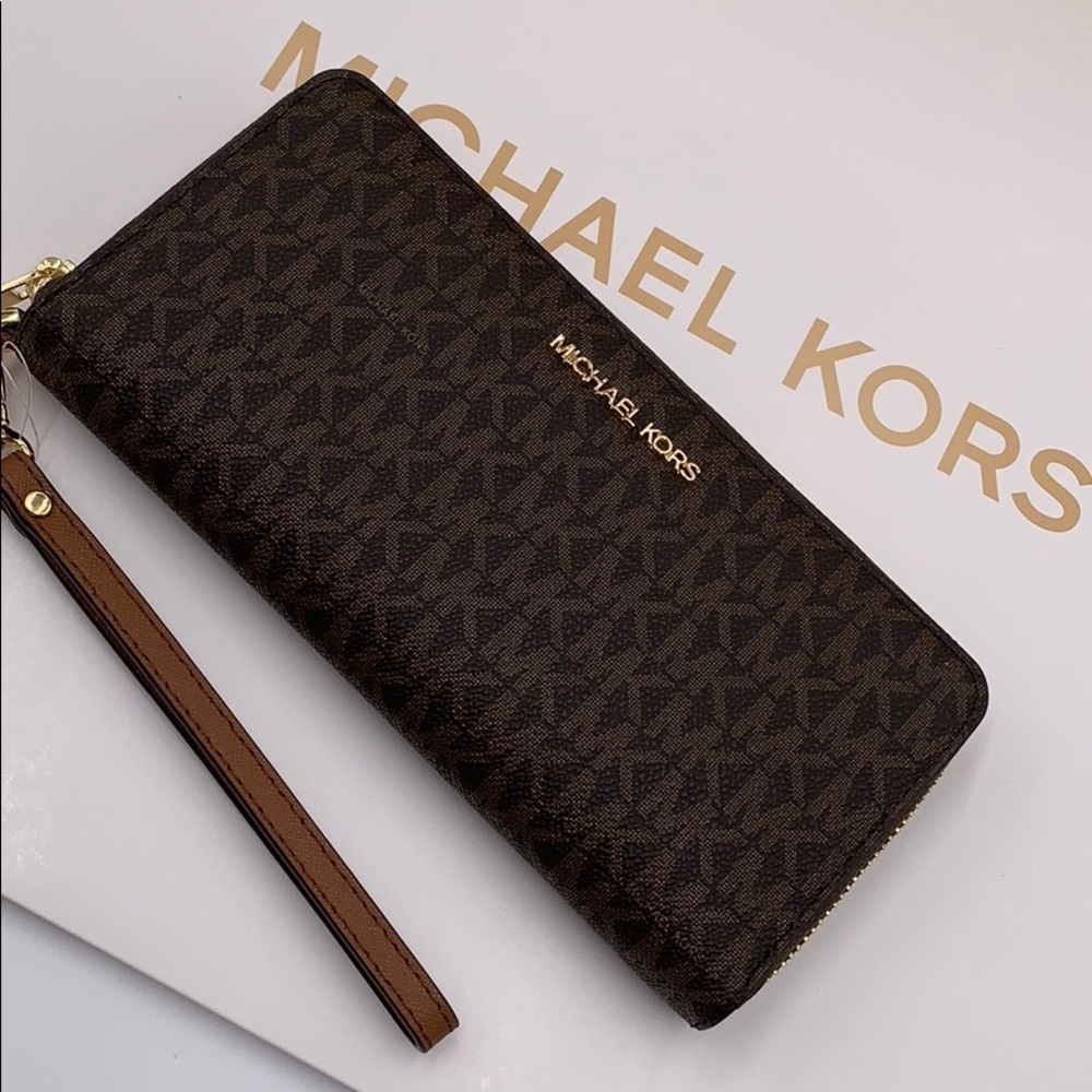 MICHAEL KORS Jet Set Travel Continental Wallet Wristlet NWT - Picture 8 of 11